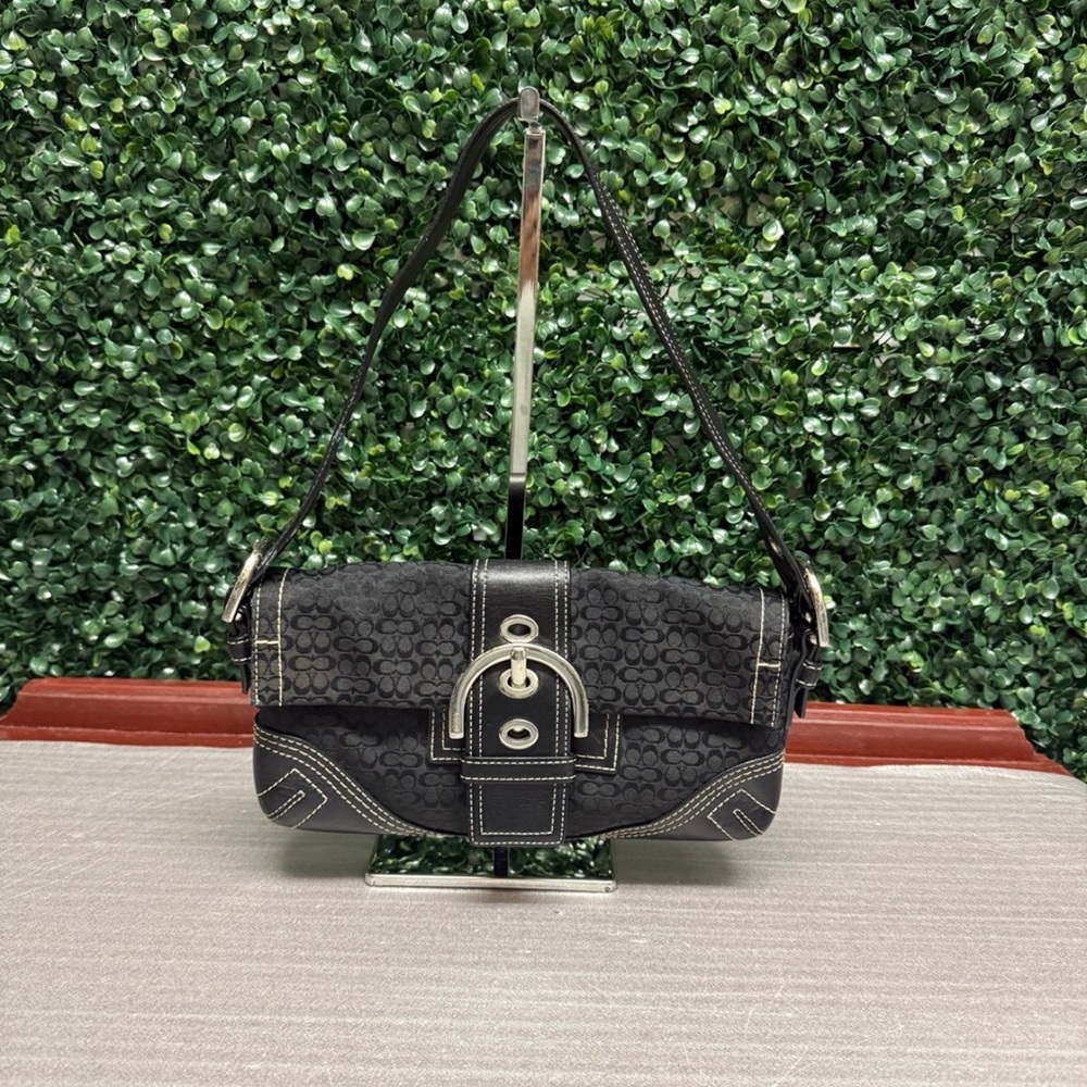 Coach SOHO Signature Y2K Mini Buckle Shoulder Bag